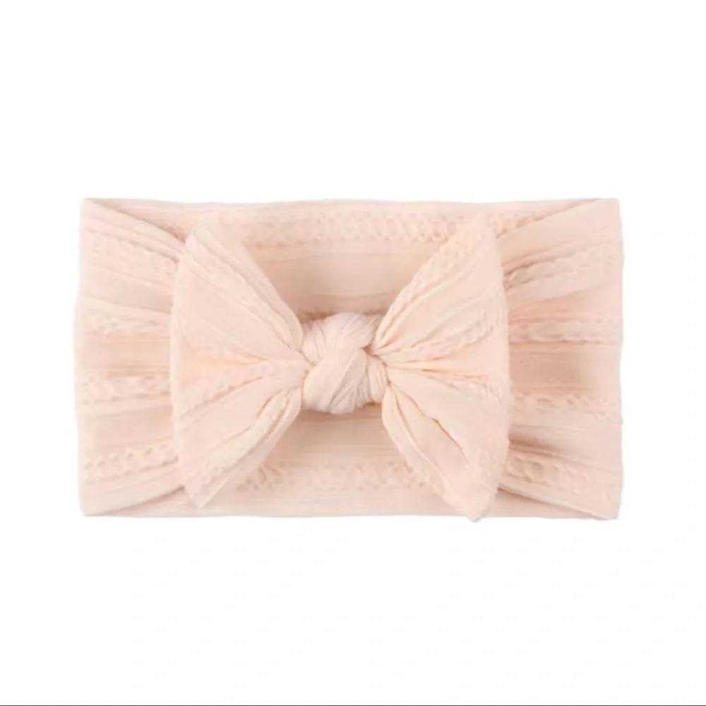 Light Pink Baby Bow Head Wrap New